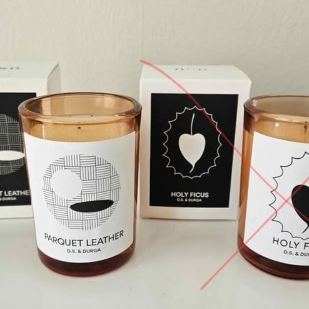 D.S. & Durga Parquet Leather Candle - Brown